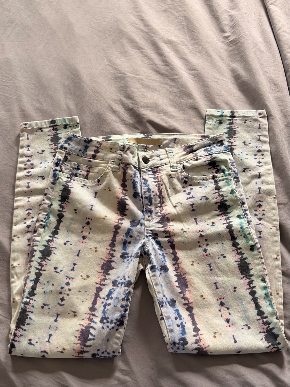 Joe's Jeans Pastel Tie-Dye Stripe Denim